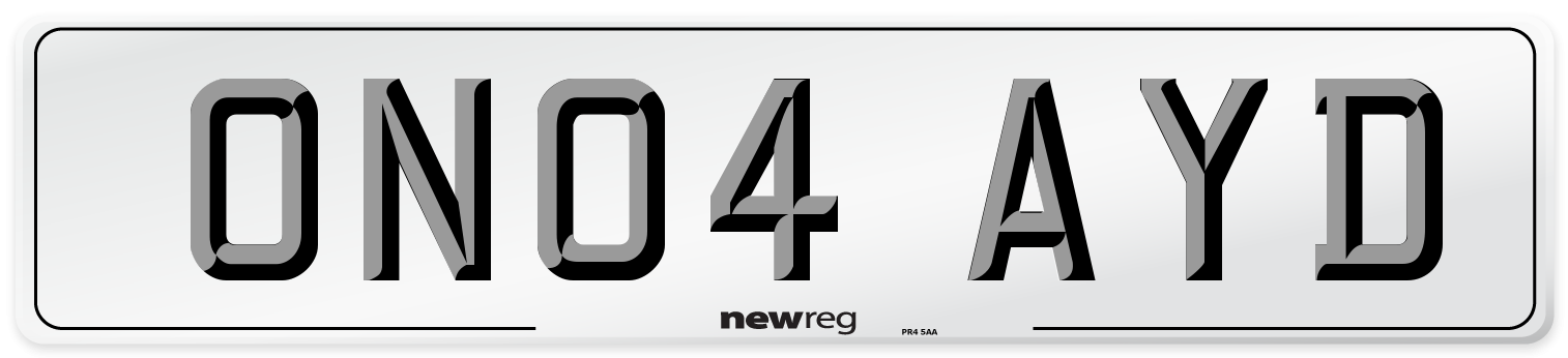 ON04 AYD Number Plate from New Reg